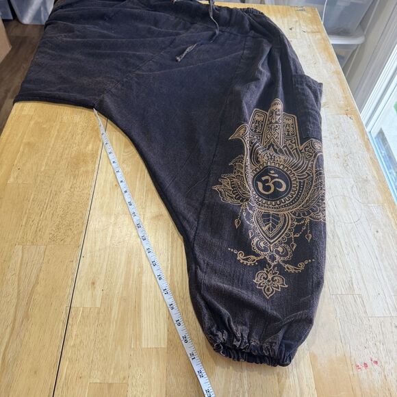 Kathmandu Imports Harem Pants Festival Drop Crotch Fairy Grunge Rave Hippy EUC - Picture 10 of 11